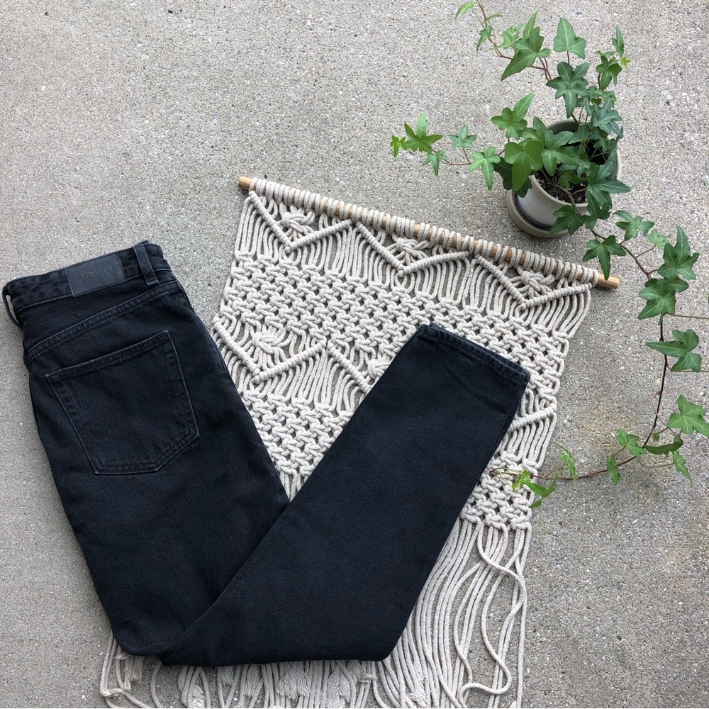 Monki Black High Waist Jeans Size 30